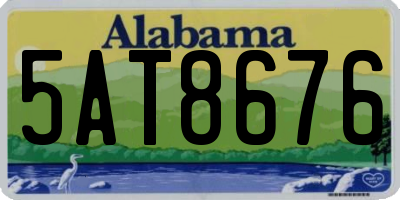 AL license plate 5AT8676
