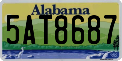 AL license plate 5AT8687