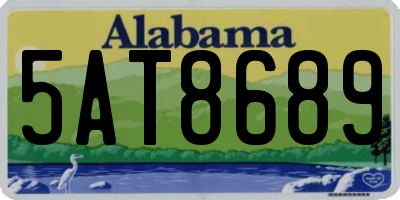 AL license plate 5AT8689