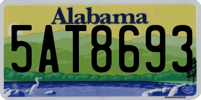 AL license plate 5AT8693