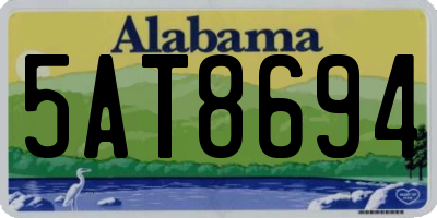 AL license plate 5AT8694