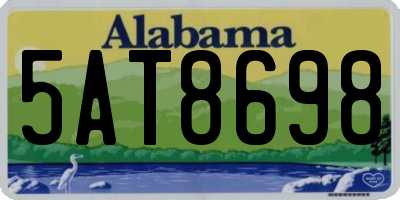 AL license plate 5AT8698