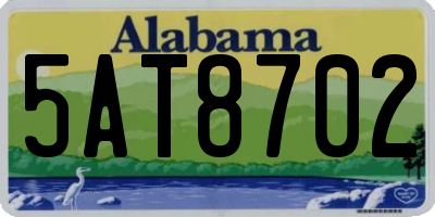 AL license plate 5AT8702