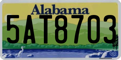 AL license plate 5AT8703