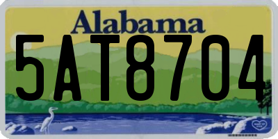 AL license plate 5AT8704