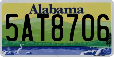 AL license plate 5AT8706