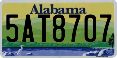 AL license plate 5AT8707
