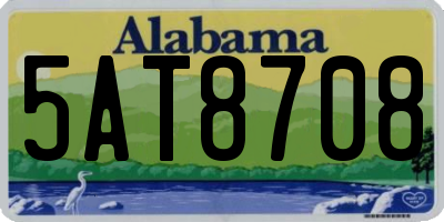 AL license plate 5AT8708