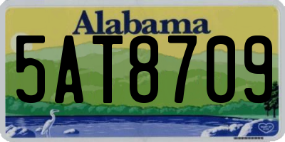AL license plate 5AT8709