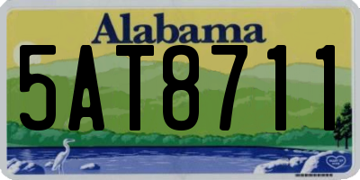 AL license plate 5AT8711
