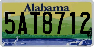 AL license plate 5AT8712