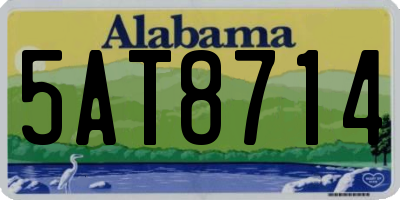 AL license plate 5AT8714