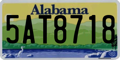 AL license plate 5AT8718