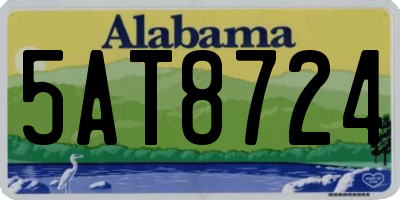 AL license plate 5AT8724