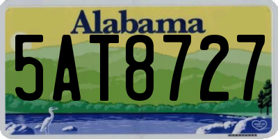 AL license plate 5AT8727