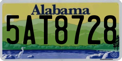 AL license plate 5AT8728
