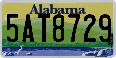 AL license plate 5AT8729