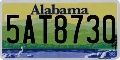 AL license plate 5AT8730