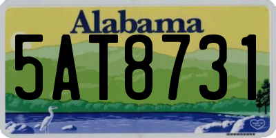 AL license plate 5AT8731