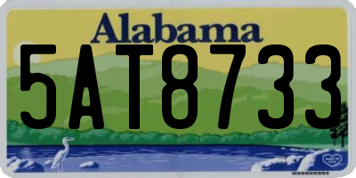 AL license plate 5AT8733