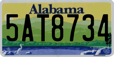 AL license plate 5AT8734