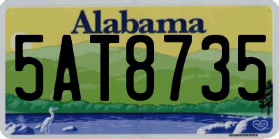 AL license plate 5AT8735