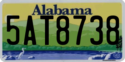 AL license plate 5AT8738