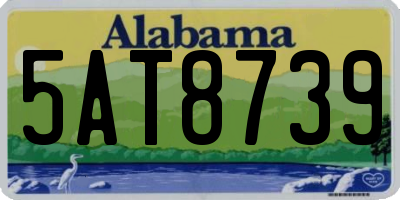 AL license plate 5AT8739