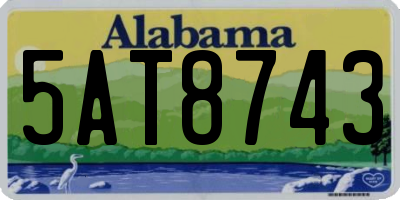 AL license plate 5AT8743