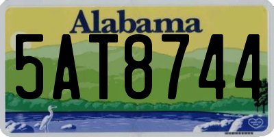 AL license plate 5AT8744