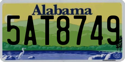 AL license plate 5AT8749