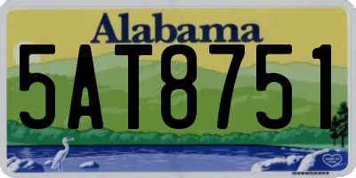 AL license plate 5AT8751