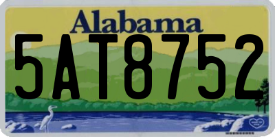 AL license plate 5AT8752