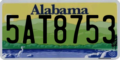 AL license plate 5AT8753