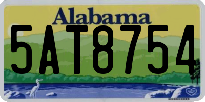 AL license plate 5AT8754