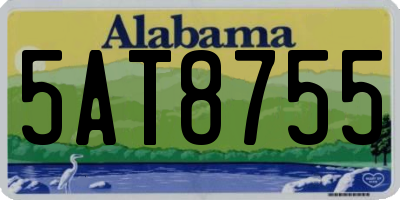 AL license plate 5AT8755
