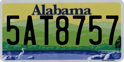 AL license plate 5AT8757