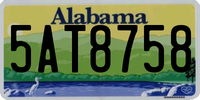 AL license plate 5AT8758