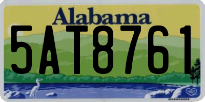 AL license plate 5AT8761