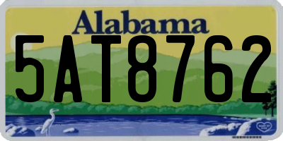 AL license plate 5AT8762