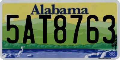 AL license plate 5AT8763