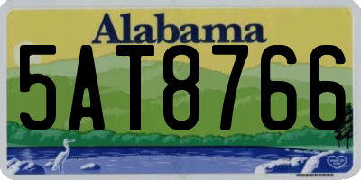 AL license plate 5AT8766