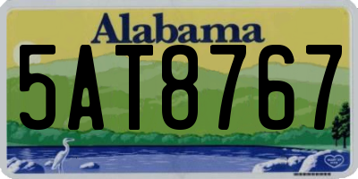 AL license plate 5AT8767