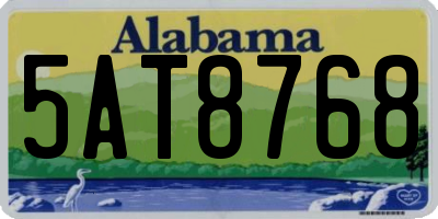 AL license plate 5AT8768