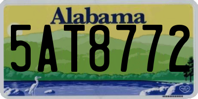 AL license plate 5AT8772