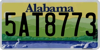 AL license plate 5AT8773