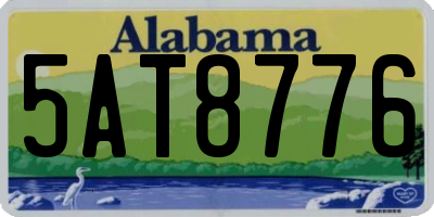 AL license plate 5AT8776