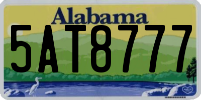 AL license plate 5AT8777