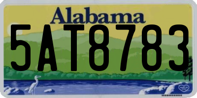 AL license plate 5AT8783