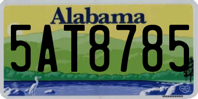 AL license plate 5AT8785